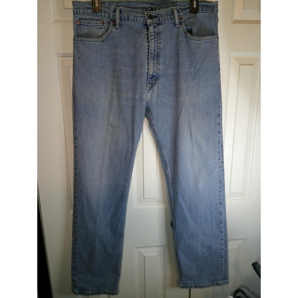 Levi's 505 Regular Fit Jeans‎ Light Wash Classic Denim Pants W38 L32